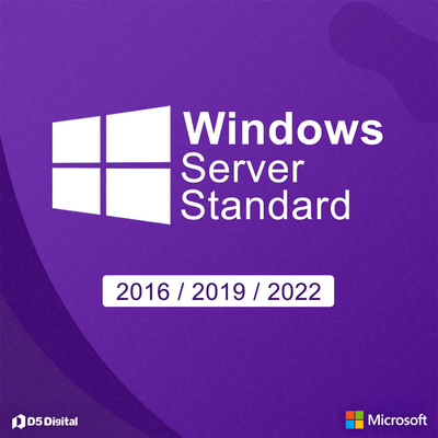 Win Server 2019 Standard 16 Core Retail License 64-Bit Compatible 5 CALs Included
