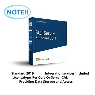 Standard Edition Sql Server Standard 2019 Integrationservices Included Licensetype Per Core Or Server CAL Providing Data Storage and Access